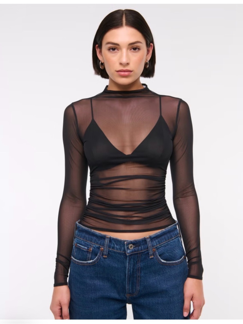 Abercrombie & Fitch Paloma Long sleeve Mesh Top